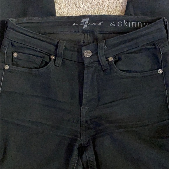 The skinny 7 for mankind black skinny jeans - Picture 3 of 6